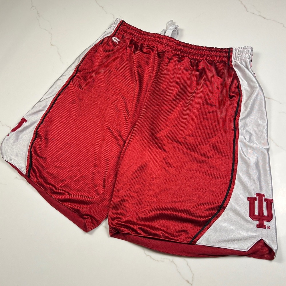 Colosseum Indiana University Hoosiers Shorts Mens XL Red White Dazzle Mesh IU